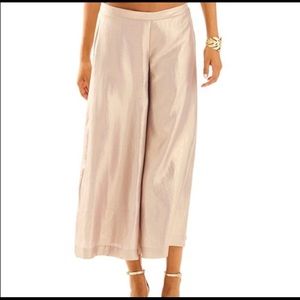 Lilly Pulitzer Gold Wide Leg ankle pants